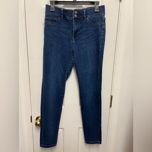 Size 10 New York & Company SoHo High Waisted Dark Wash Denim Leggings